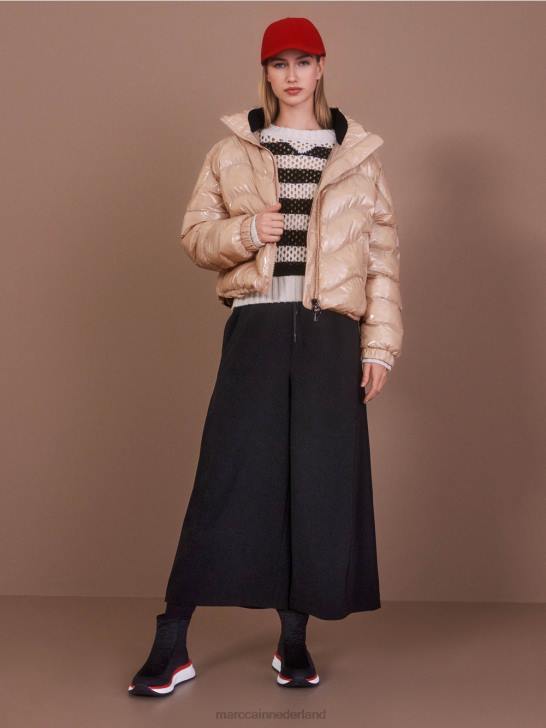 kleding zachte kleibruin 464J239 gewatteerde jas met 3m thinsulate Marc Cain