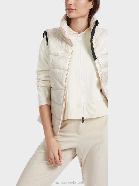 kleding zachte maansteen 464J263 \"rethink Together\" gewatteerd gilet Marc Cain