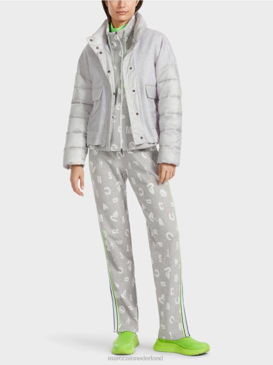 kleding zilver grijs 464J258 outdoorjas met 3m isolatie Marc Cain