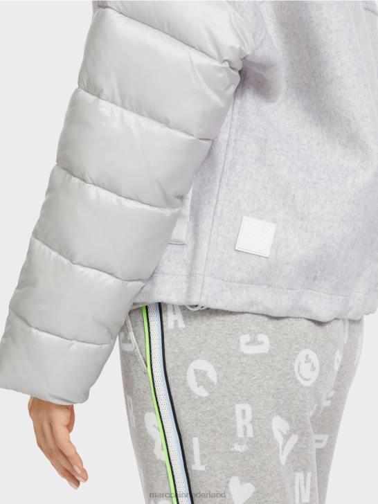kleding zilver grijs 464J258 outdoorjas met 3m isolatie Marc Cain