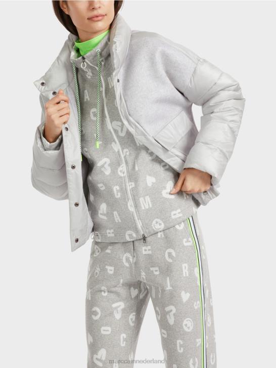 kleding zilver grijs 464J258 outdoorjas met 3m isolatie Marc Cain