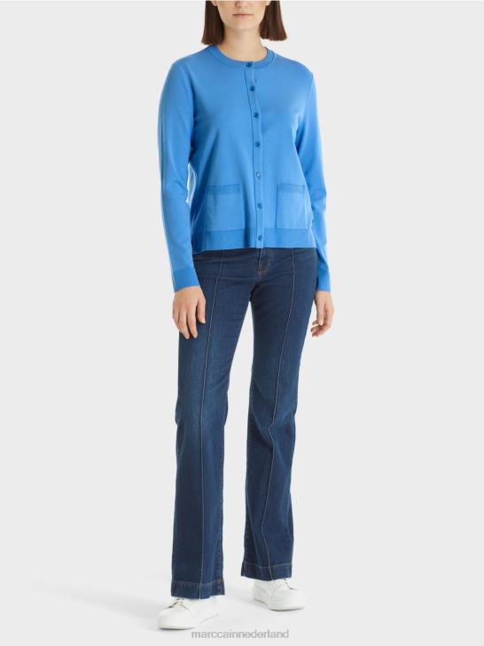 kleding azuur 464J449 "rethink samen" vest Marc Cain