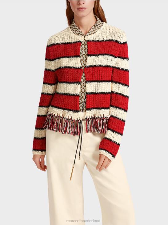 kleding crème 464J355 "rethink samen" vest Marc Cain