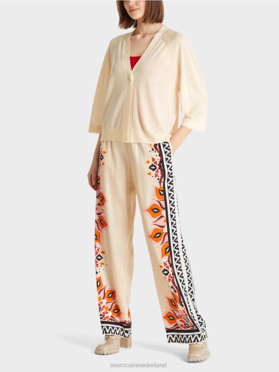 kleding crème 464J358 los gebreid raglanvest Marc Cain