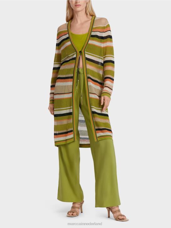 kleding diep olijfgroen 464J377 vest "gebreid in Duitsland" Marc Cain