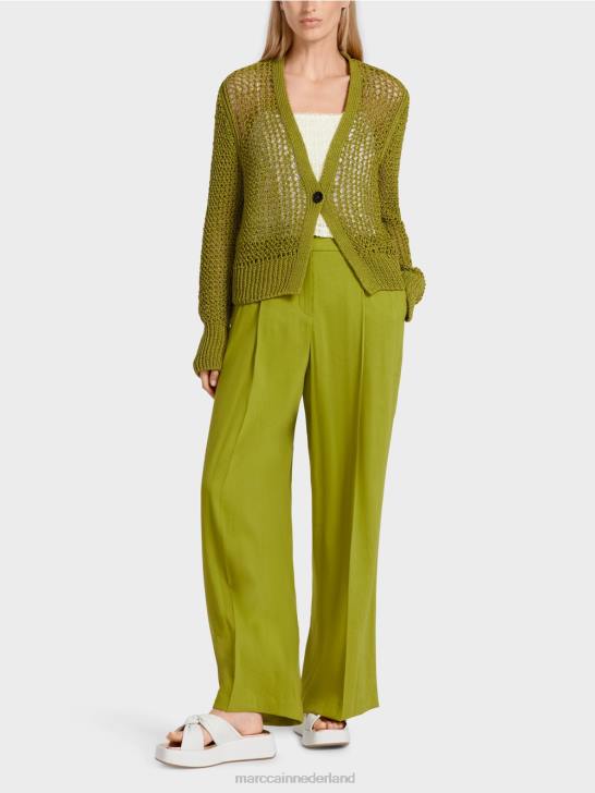 kleding diep olijfgroen 464J378 "rethink samen" vest Marc Cain