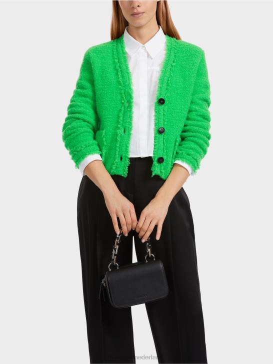 kleding donker appelgroen 464J310 Boucle vest gebreid in Duitsland Marc Cain