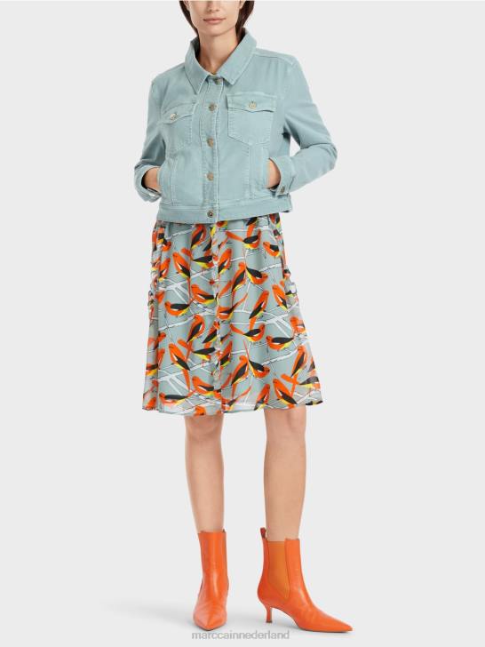 kleding donker hemelsblauw 464J345 "Rethink Together" spijkerjack Marc Cain