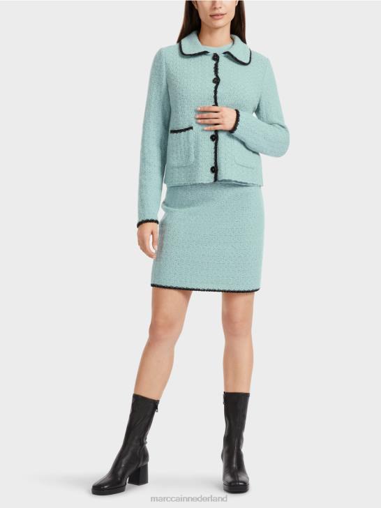 kleding donker hemelsblauw 464J347 vest gebreid in Duitsland Marc Cain