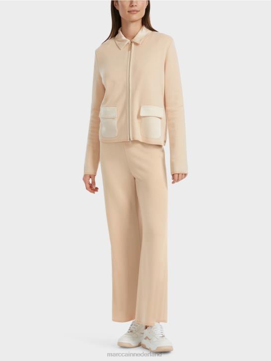 kleding donkere crème 464J319 vest gebreid in Duitsland Marc Cain