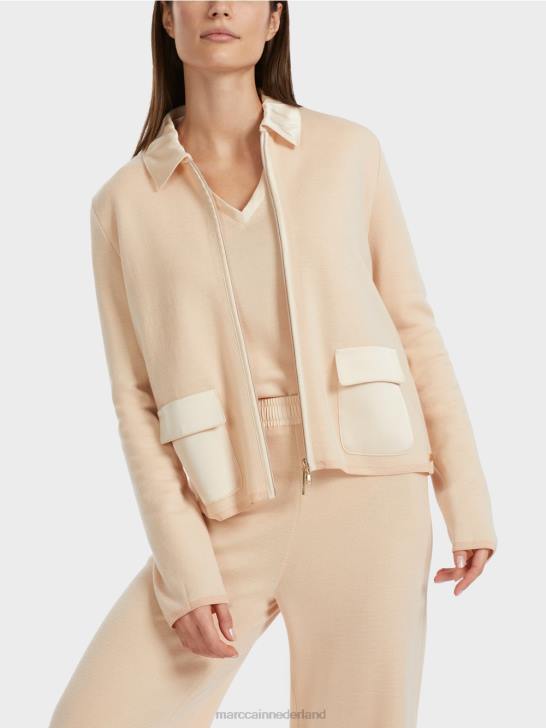 kleding donkere crème 464J319 vest gebreid in Duitsland Marc Cain