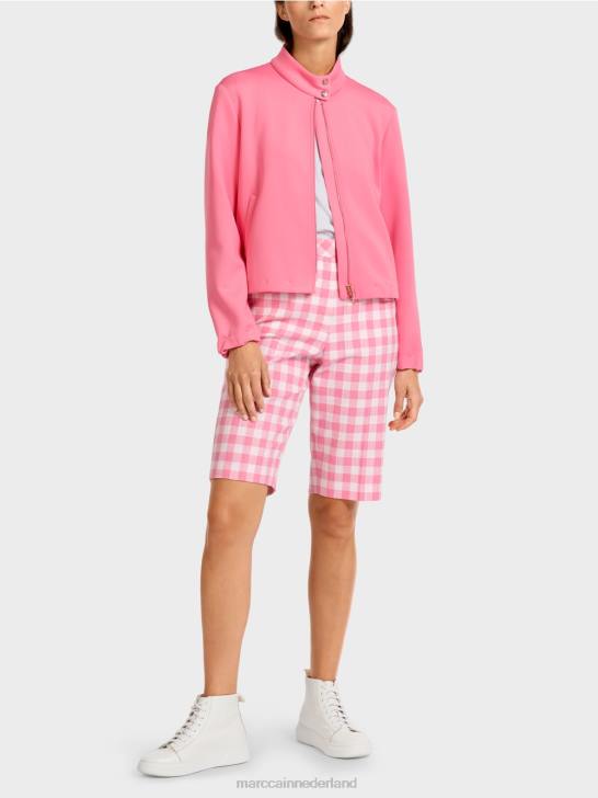 kleding fel roze 464J408 jersey jack met opstaande kraag Marc Cain