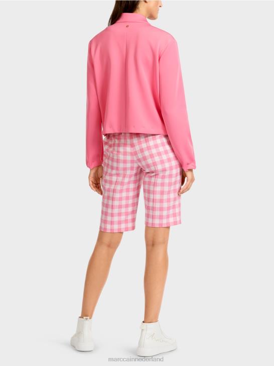 kleding fel roze 464J408 jersey jack met opstaande kraag Marc Cain