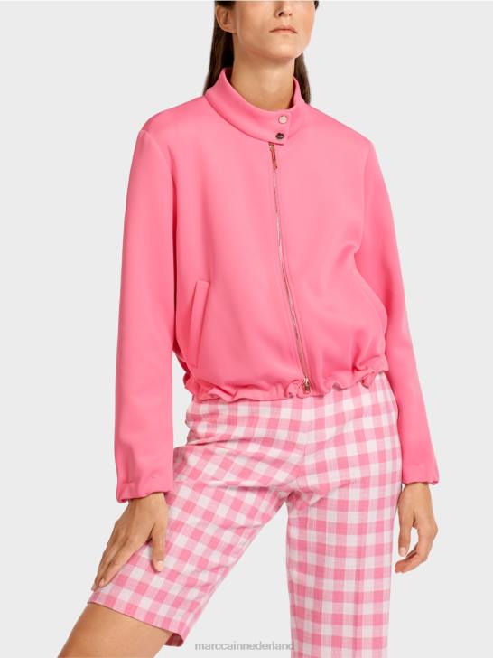 kleding fel roze 464J408 jersey jack met opstaande kraag Marc Cain