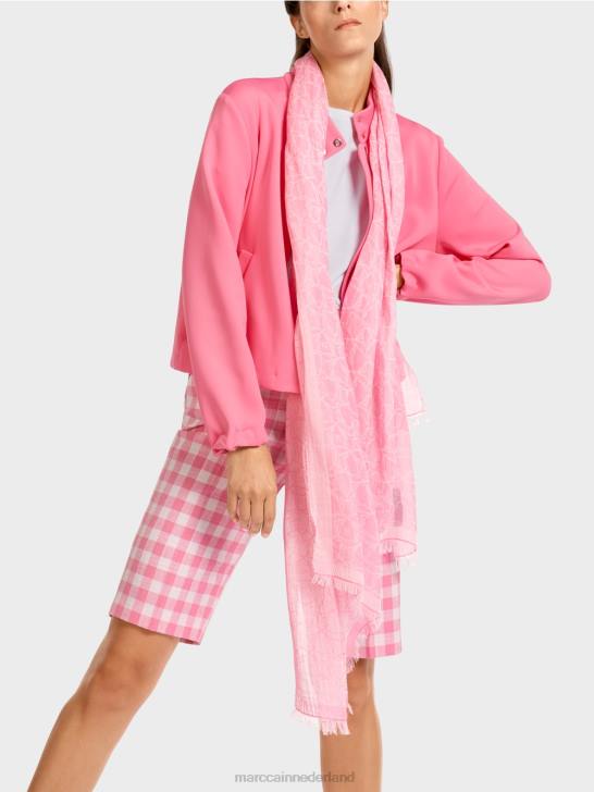 kleding fel roze 464J408 jersey jack met opstaande kraag Marc Cain