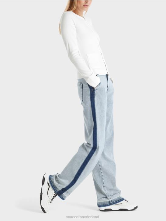 kleding gebroken wit 464J332 jasje met rits en ronde hals Marc Cain