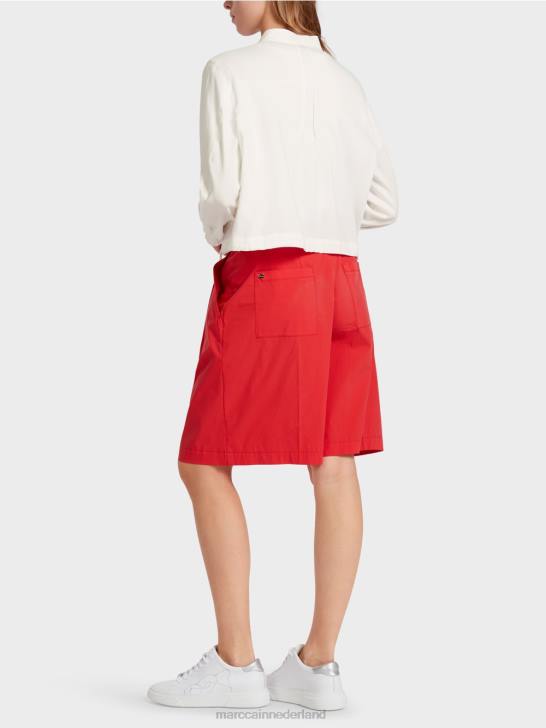 kleding gebroken wit 464J361 linnen jasje met opstaande kraag Marc Cain