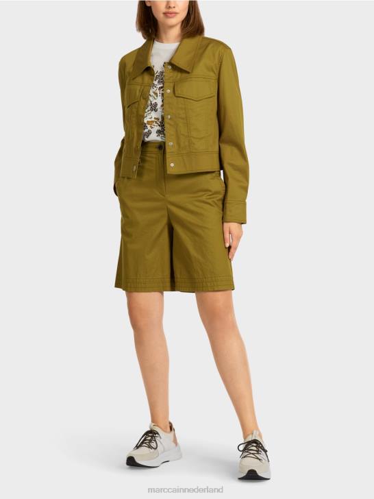 kleding gele olijf 464J393 "Samen heroverwegen" jasje Marc Cain