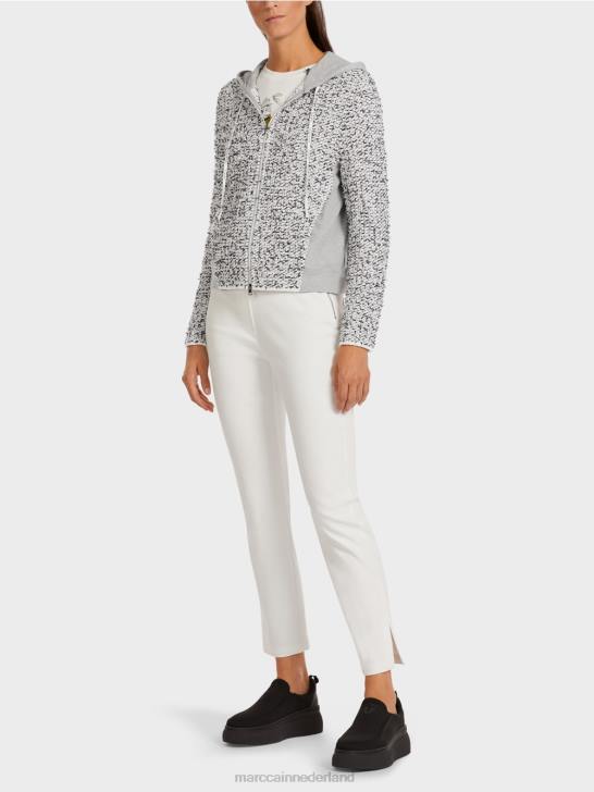 kleding grijs 464J426 jack met capuchon "gebreid in Duitsland" Marc Cain