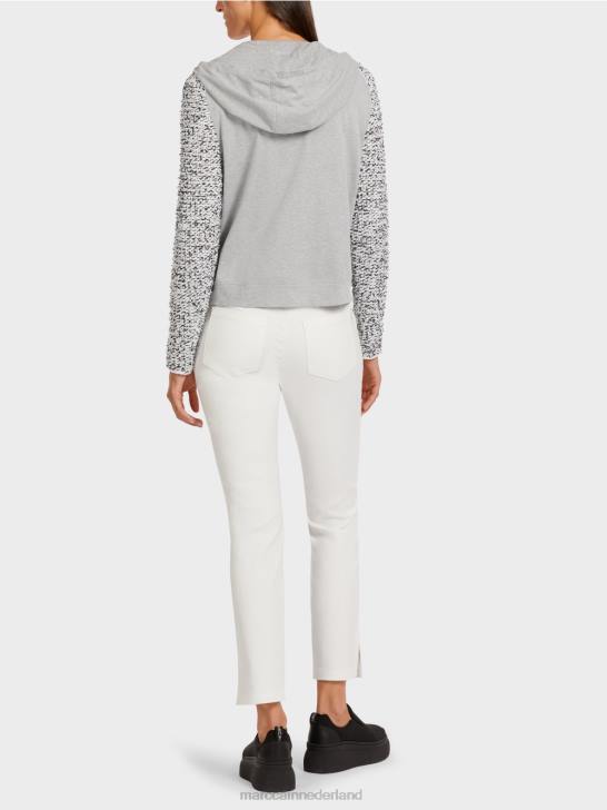 kleding grijs 464J426 jack met capuchon \"gebreid in Duitsland\" Marc Cain