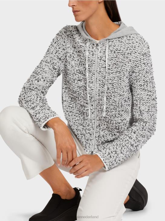kleding grijs 464J426 jack met capuchon \"gebreid in Duitsland\" Marc Cain