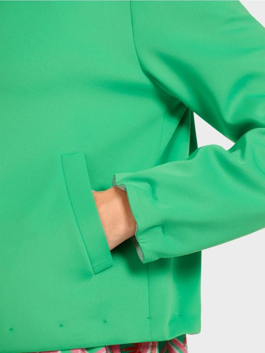 kleding heldere jade 464J417 jersey jack met opstaande kraag Marc Cain