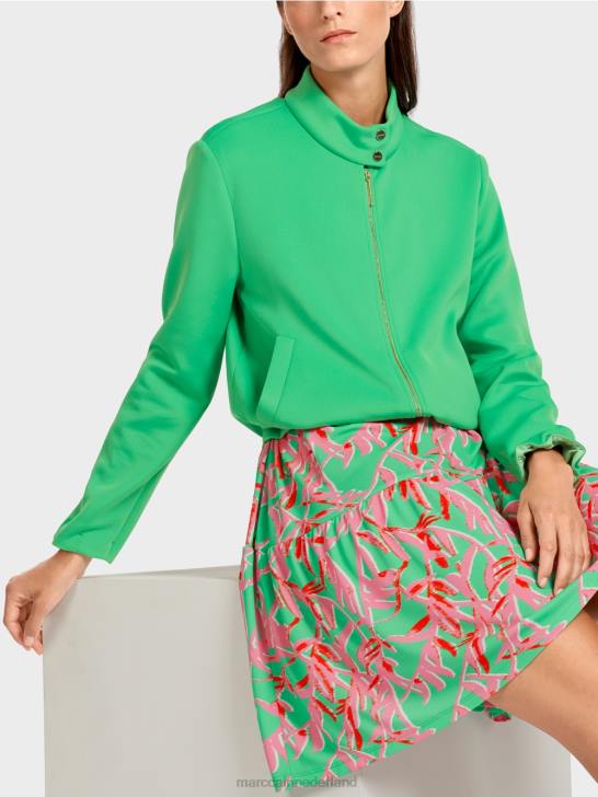 kleding heldere jade 464J417 jersey jack met opstaande kraag Marc Cain