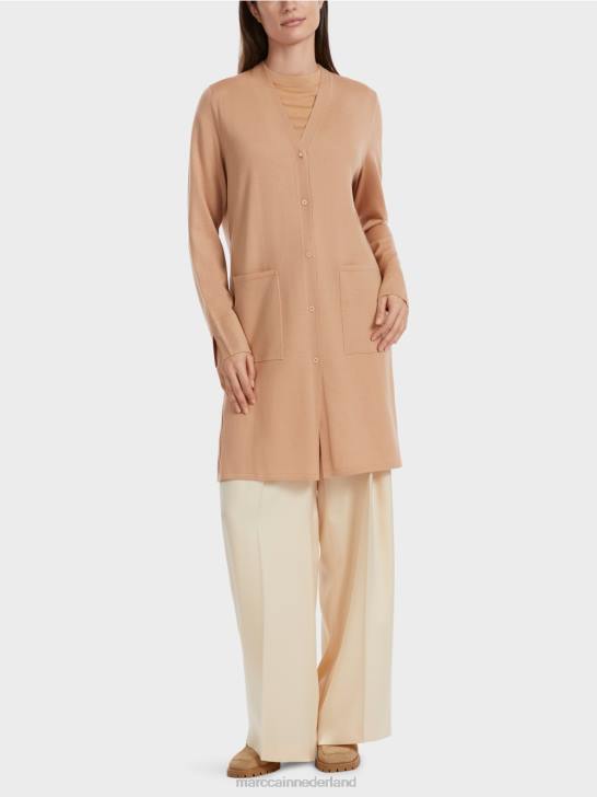 kleding heldere toffee 464J326 "rethink Together" wollen vest Marc Cain