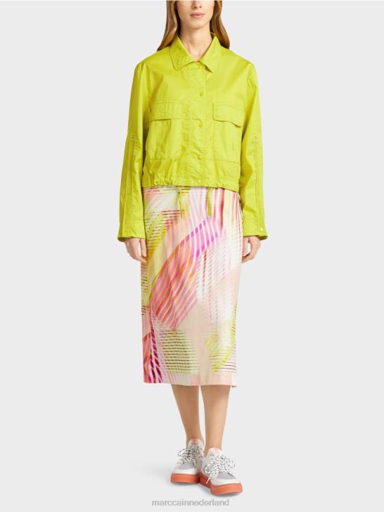 kleding lichte kalk 464J369 lichte zomerjas met cargozakken Marc Cain