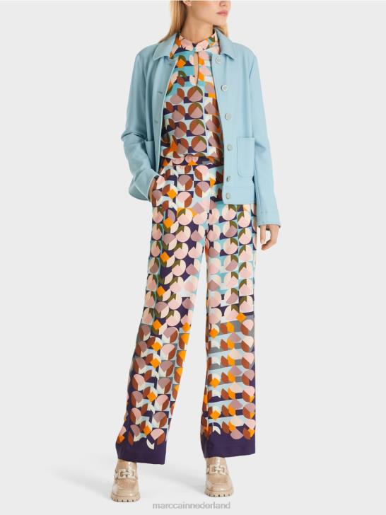 kleding sfeervol blauw 464J443 kort jasje in denimstijl Marc Cain