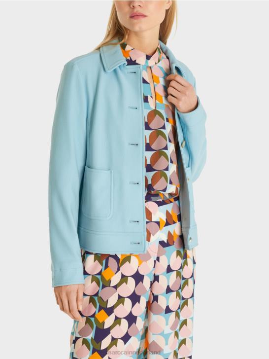 kleding sfeervol blauw 464J443 kort jasje in denimstijl Marc Cain