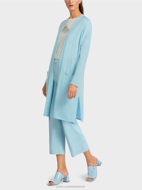 kleding sfeervol blauw 464J445 open vest Marc Cain