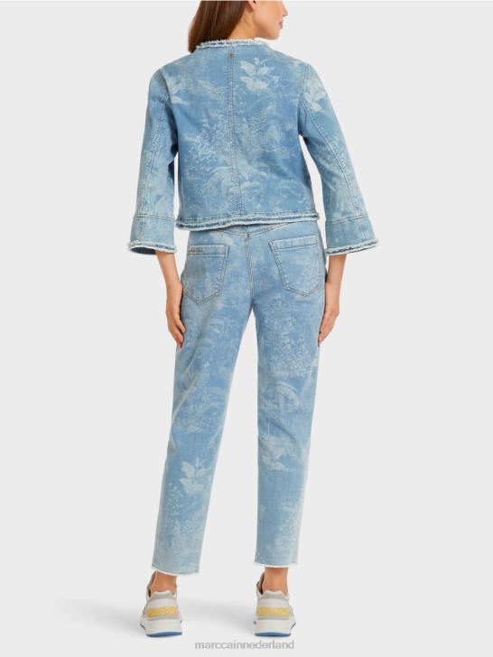 kleding vintage blauw 464J402 \"Samen heroverwegen\" jasje Marc Cain