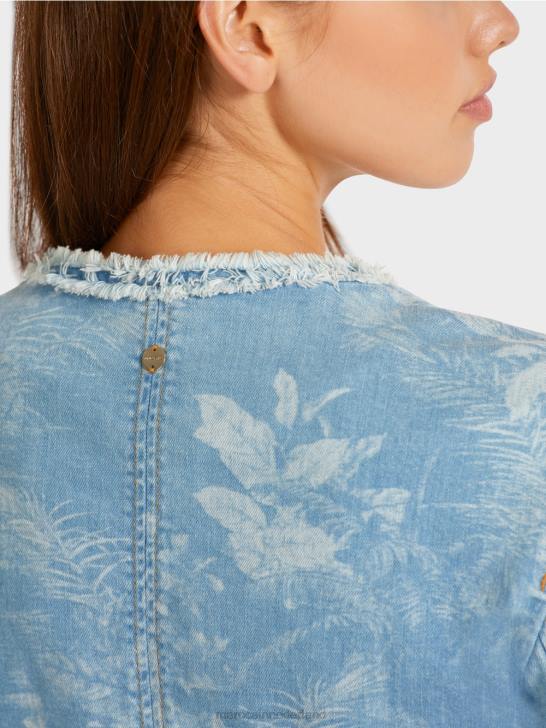 kleding vintage blauw 464J402 \"Samen heroverwegen\" jasje Marc Cain