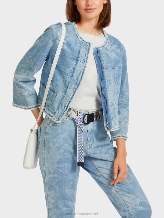 kleding vintage blauw 464J402 \"Samen heroverwegen\" jasje Marc Cain