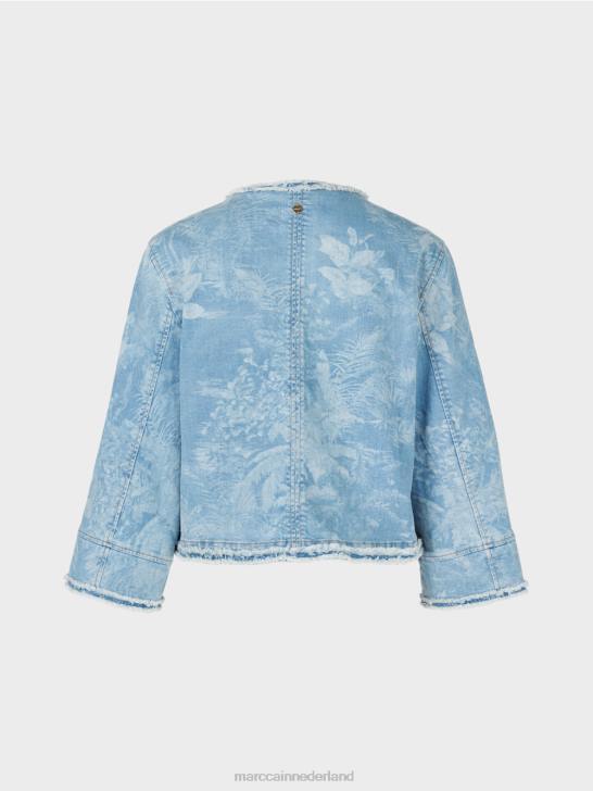 kleding vintage blauw 464J402 \"Samen heroverwegen\" jasje Marc Cain