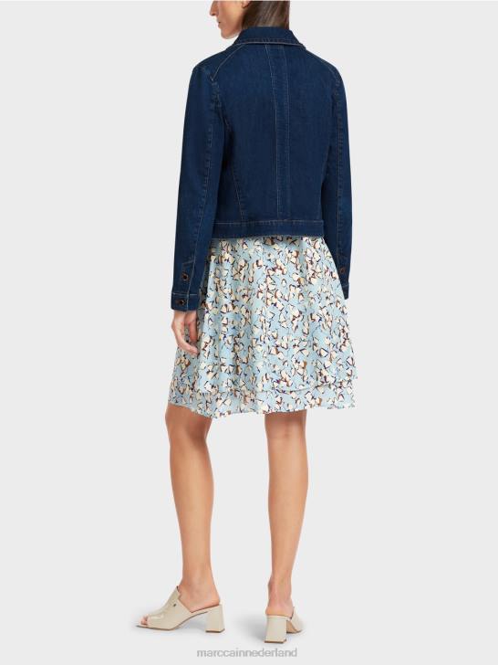 kleding vintage indigo 464J444 \"Rethink Together\" spijkerjack Marc Cain