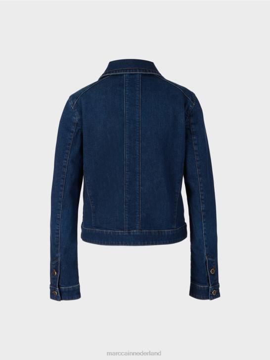 kleding vintage indigo 464J444 \"Rethink Together\" spijkerjack Marc Cain