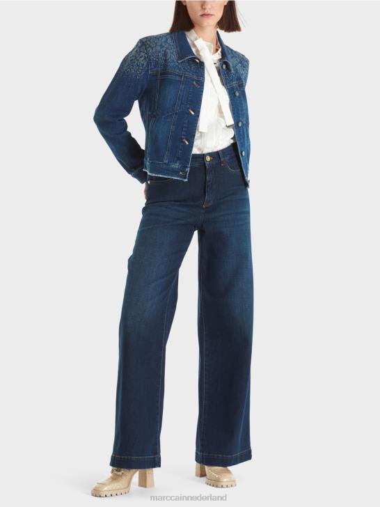 kleding vintage indigo 464J455 "Rethink Together" spijkerjack Marc Cain