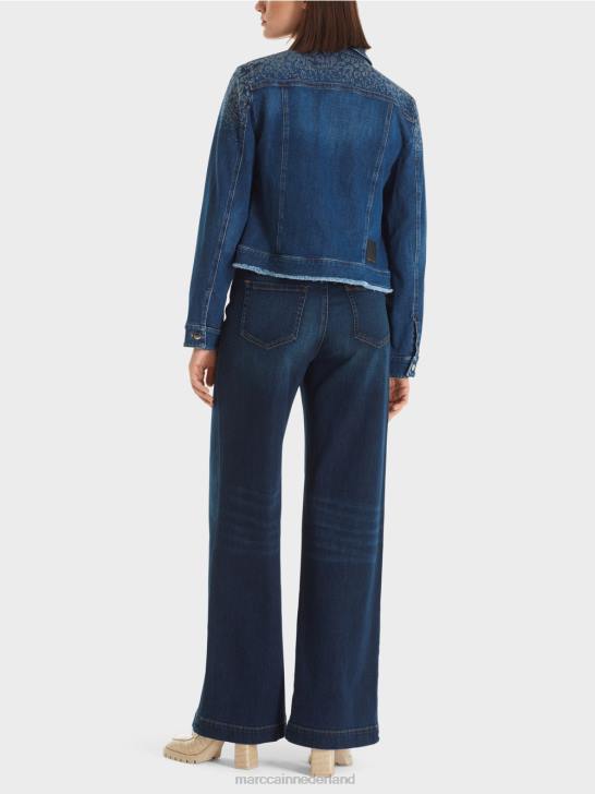 kleding vintage indigo 464J455 \"Rethink Together\" spijkerjack Marc Cain