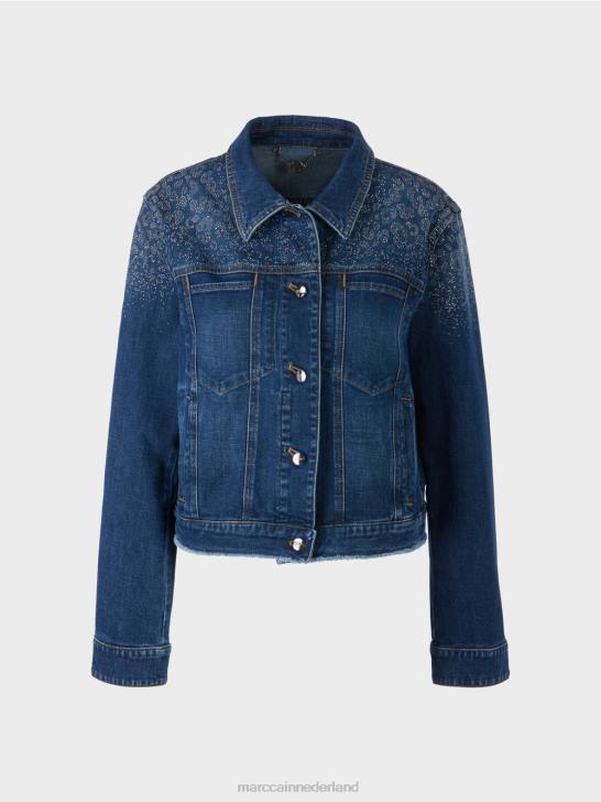 kleding vintage indigo 464J455 \"Rethink Together\" spijkerjack Marc Cain