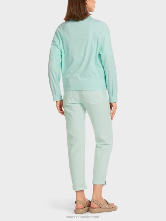 kleding zacht dakraam 464J405 zachte blouson van fijn geribde stof Marc Cain