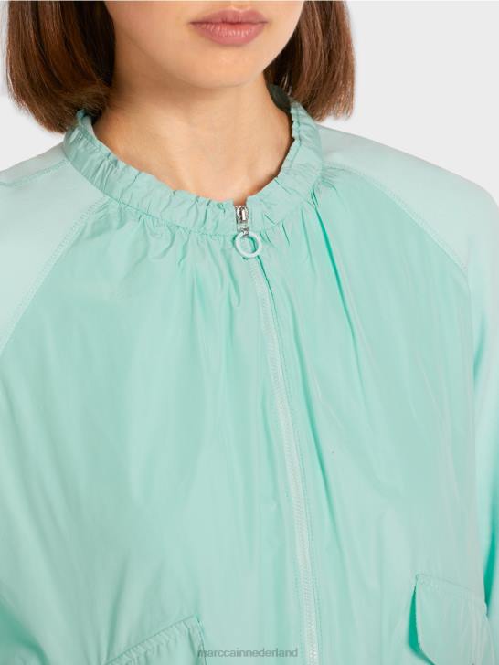 kleding zacht dakraam 464J405 zachte blouson van fijn geribde stof Marc Cain