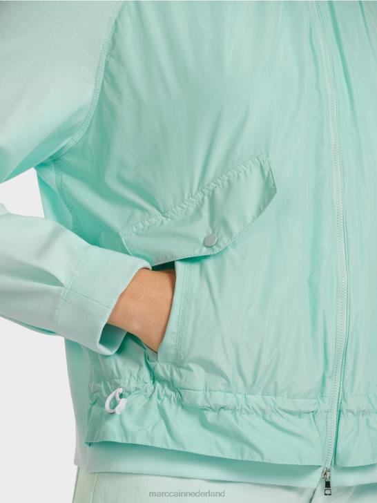 kleding zacht dakraam 464J405 zachte blouson van fijn geribde stof Marc Cain