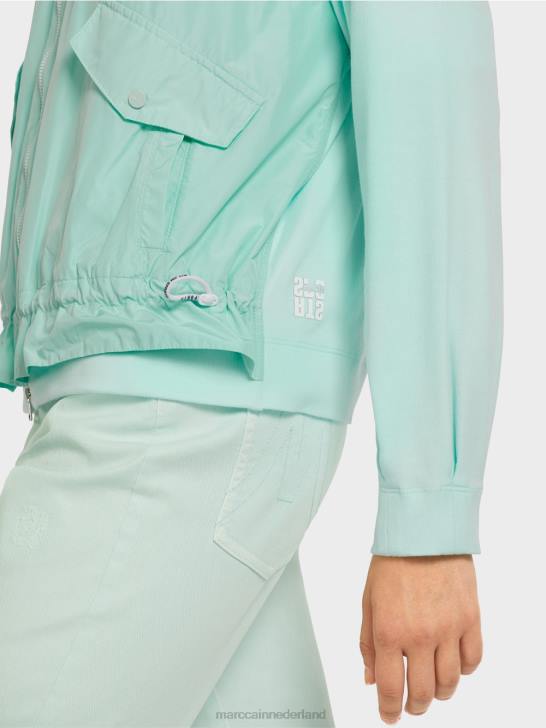 kleding zacht dakraam 464J405 zachte blouson van fijn geribde stof Marc Cain