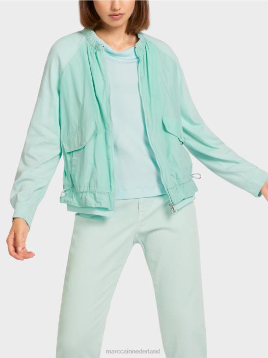 kleding zacht dakraam 464J405 zachte blouson van fijn geribde stof Marc Cain