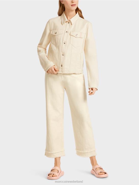 kleding zacht linnen 464J370 Jack met 'rethink Together'-print Marc Cain