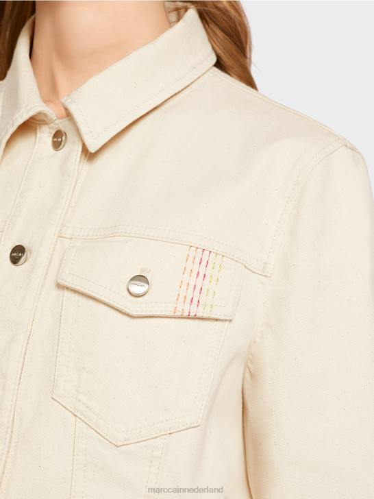 kleding zacht linnen 464J370 Jack met \'rethink Together\'-print Marc Cain