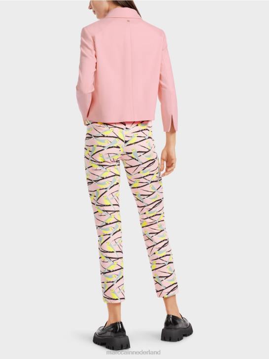 kleding zacht poederroze 464J344 kort jasje met stretch Marc Cain