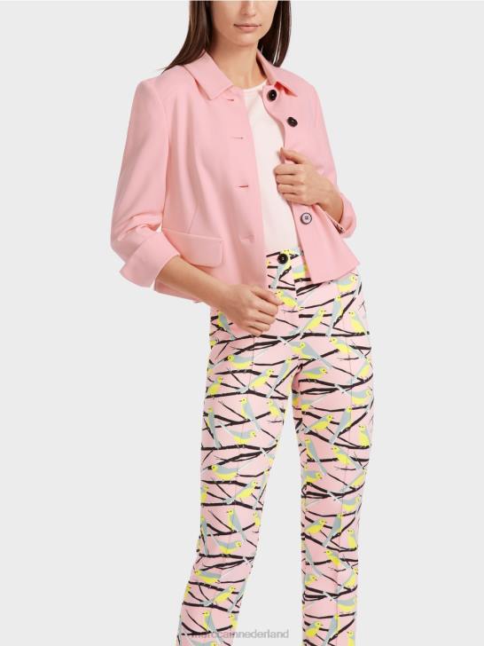 kleding zacht poederroze 464J344 kort jasje met stretch Marc Cain